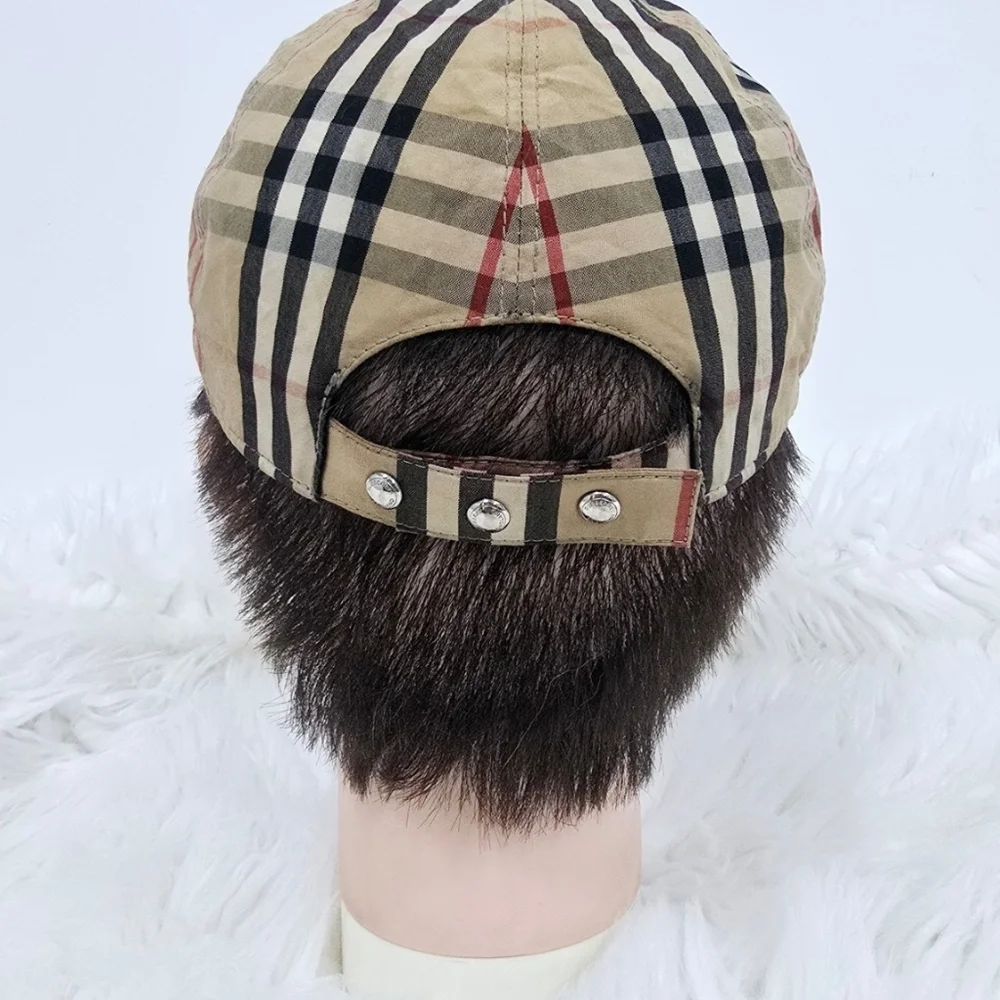 Burberry London Unisex Vintage TB LogoNova Check Baseball cap Size Mediun - Picture 10 of 13